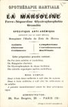 CPA Paris Le Theatre francais Publicite Opotherapie Martiale La Marsoline Rue Bergere Paris 9eme