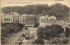 CPA Oran Le Theatre et le Djebel Mourdjadjo 