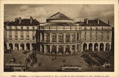 VINTAGE POSTCARD Rennes the Theater