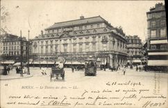 CPA Rouen Le Theatre des Arts Tramway