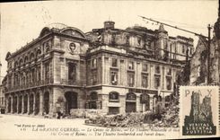 CPA Theatre Le crime de Reims Militaria 