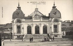 VINTAGE POSTCARD Quimper Theater