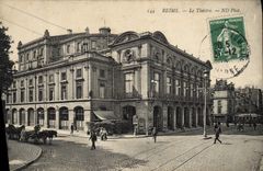 VINTAGE POSTCARD Rheims Theater