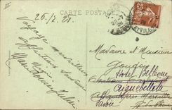 VINTAGE POSTCARD Theater Rennes Tram