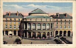 VINTAGE POSTCARD Rennes Theater
