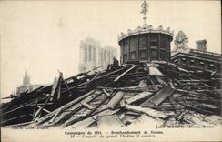 VINTAGE POSTCARD Cupola of the large Theater Bombardment of Rheims Militaria