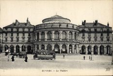 CPA Theatre Rennes Tramway Dubonnet 