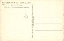 VINTAGE POSTCARD Sospel Surroundings of Nice Old women houses on Bevera