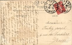 La ruta de Raphael del St de Cannes de la POSTAL de la VENDIMIA de la nueva cornisa de Cannes tiene Raphael Velo del St