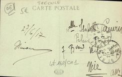 La ruta de Raphael del St de Cannes de la POSTAL de la VENDIMIA de la nueva cornisa del oro de Cannes tiene Raphael del St