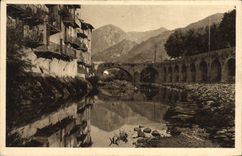 CPA Sospel Vieux pont Vieilles maisons sur la Bevera