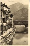 CPA Sospel Vieilles maisons sur la Bever et le Pont Vieux