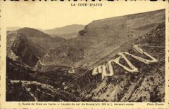 CPA Route de Nice en Italie lacets du col de Braus versant Ouest