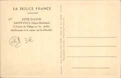 VINTAGE POSTCARD St Paul the Entry of the Village By the Old fortifications and the gun which defended it