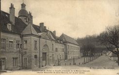 VINTAGE POSTCARD Prison Clairvaux principal Frontage of the central house Old monastery of Saint Bernard