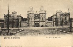 VINTAGE POSTCARD Prison of co. Gilles Brussels