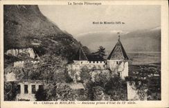 Castillo de la prisión de la POSTAL de la VENDIMIA de la prisión vieja de Miolans del montaje de la col rizada del estado de Mirantin