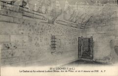 Los Loaches de la prisión de la POSTAL de la VENDIMIA el Dungeon o eran traban para arriba a duque de Ludovico Sforza de Milano