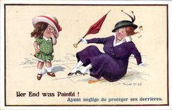 CPA Fantaisie Illustrateur Femme Enfant