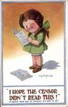 VINTAGE POSTCARD Fantasy Illustrator Child Donald Mc Gill I hope the censor does not read this