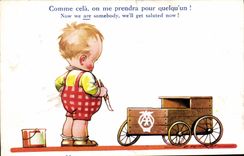 CPA Fantaisie Illustrateur Enfant Tempest