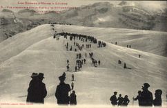VINTAGE POSTCARD Winter sports Ski Luchon Overall picture on the plate of Superbagneres