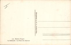 VINTAGE POSTCARD Winter sports Ski the High Vosges Schlucht the track of the skiers