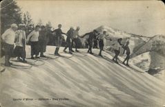 VINTAGE POSTCARD Winter sports Ski a chain