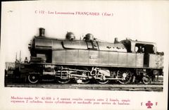 VINTAGE POSTCARD Train Engine Machine Tender 42.008