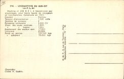 VINTAGE POSTCARD Train Engine of the South East Machine 242 B E I