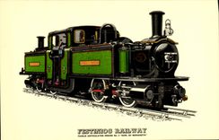 CPA Train Locomotive Festiniog Railway