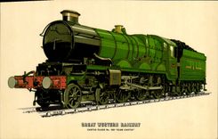 MODERN CARD Train Engine Great Railway Western