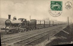 VINTAGE POSTCARD Train Engine Roayl Train in 1887