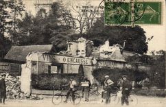 VINTAGE POSTCARD Alcool Senlis Vins Encausse Restoring TOP Bicycle Cycles