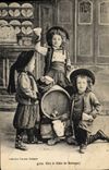 CPA Alcool Enfants Vive le cidre de Bretagne Folklore 