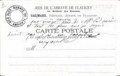 VINTAGE POSTCARD Alcool Abbey of Flavigny Manufactures Anise