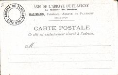 VINTAGE POSTCARD Alcohol abbey of Flavigny Cloister external Rooms of forwarding of Anises