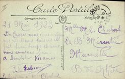 VINTAGE POSTCARD Sailing Bateau Fishes Sinning mackerels