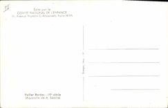 VINTAGE POSTCARD Sailing Bateau Border Wooden bowl