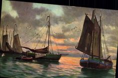 CPA Bateau Voilier Peche
