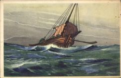 CPA Bateau Voilier Peche 