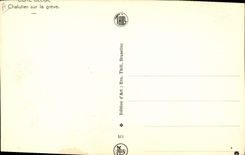 VINTAGE POSTCARD Sailing Boat Belgian side Trawler on the strike