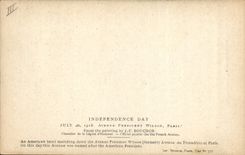 VINTAGE POSTCARD Militaria Paris Independence Day July 4th, 1918