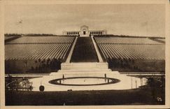 VINTAGE POSTCARD Militaria Romagna under Montfaucon the American cemetery