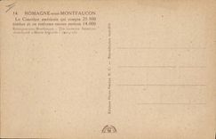 VINTAGE POSTCARD Militaria Romagna under Montfaucon the American cemetery