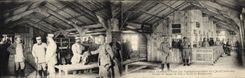 CARTED DOUBLE Militaria Cantine des deux drapeaux pour les permissionnaires Croix Rouge americaine Consigne des bagages