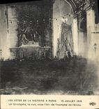 CPA Militaria Fetes de la victoire 14 juillet 1919 Le cenotaphe la nuit sous l'Arc de Triomphe 