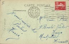 VINTAGE POSTCARD Militaria Festivals of the victory July 14th, 1919 the procession American standards