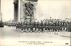 CPA Militaria Fetes de la victoire 14 juillet 1919 Le defile Marins americains