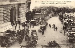 VINTAGE POSTCARD oceanographical Militaria Musee of Monaco Visits American troops